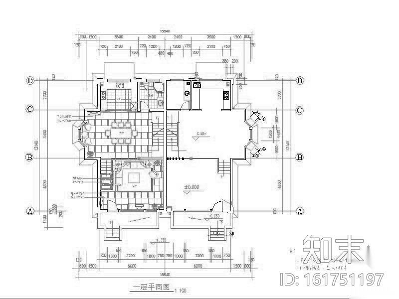 法式别墅设计装修图cad施工图下载【ID:161751197】