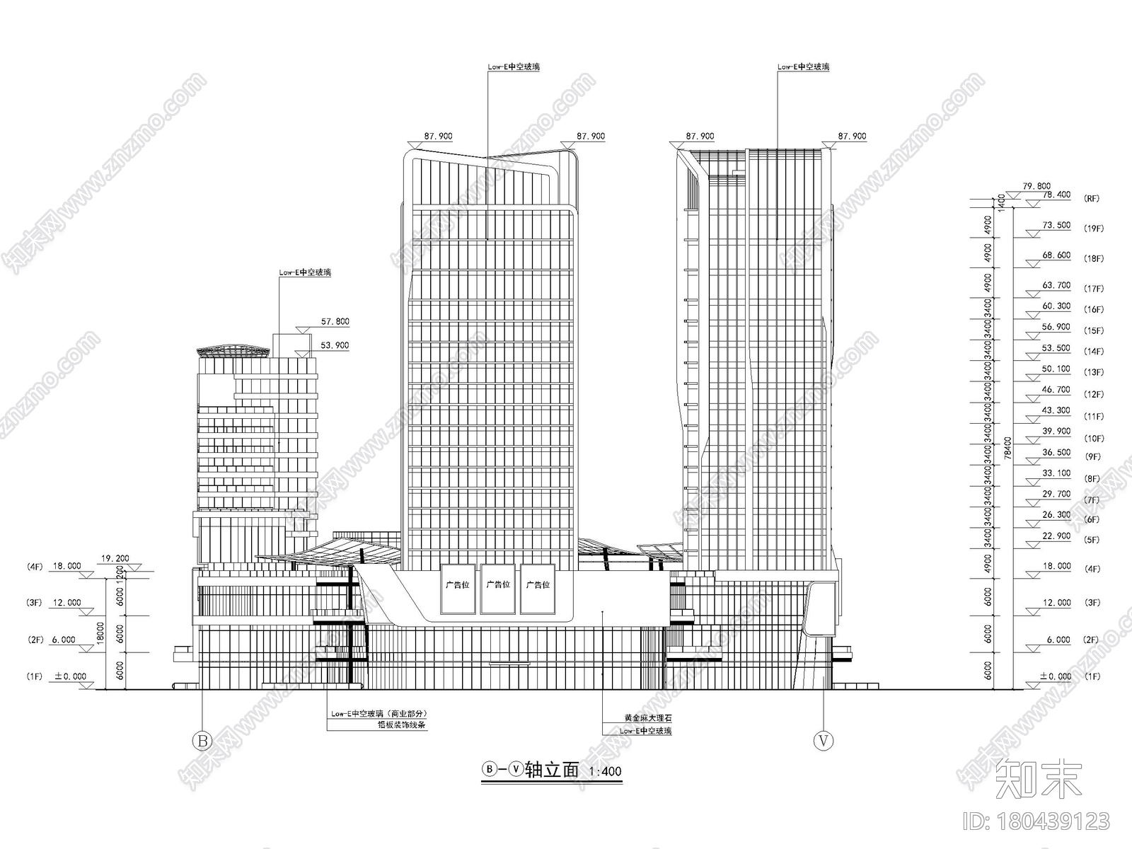 [广东]钜星汇商业广场商办酒店建施图纸2016施工图下载【ID:180439123】