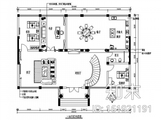 双层别墅设计方案图cad施工图下载【ID:161921191】