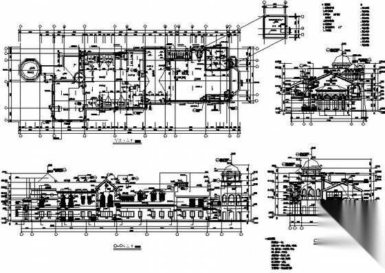 [重庆]某欧式商铺建筑方案图cad施工图下载【ID:151505199】