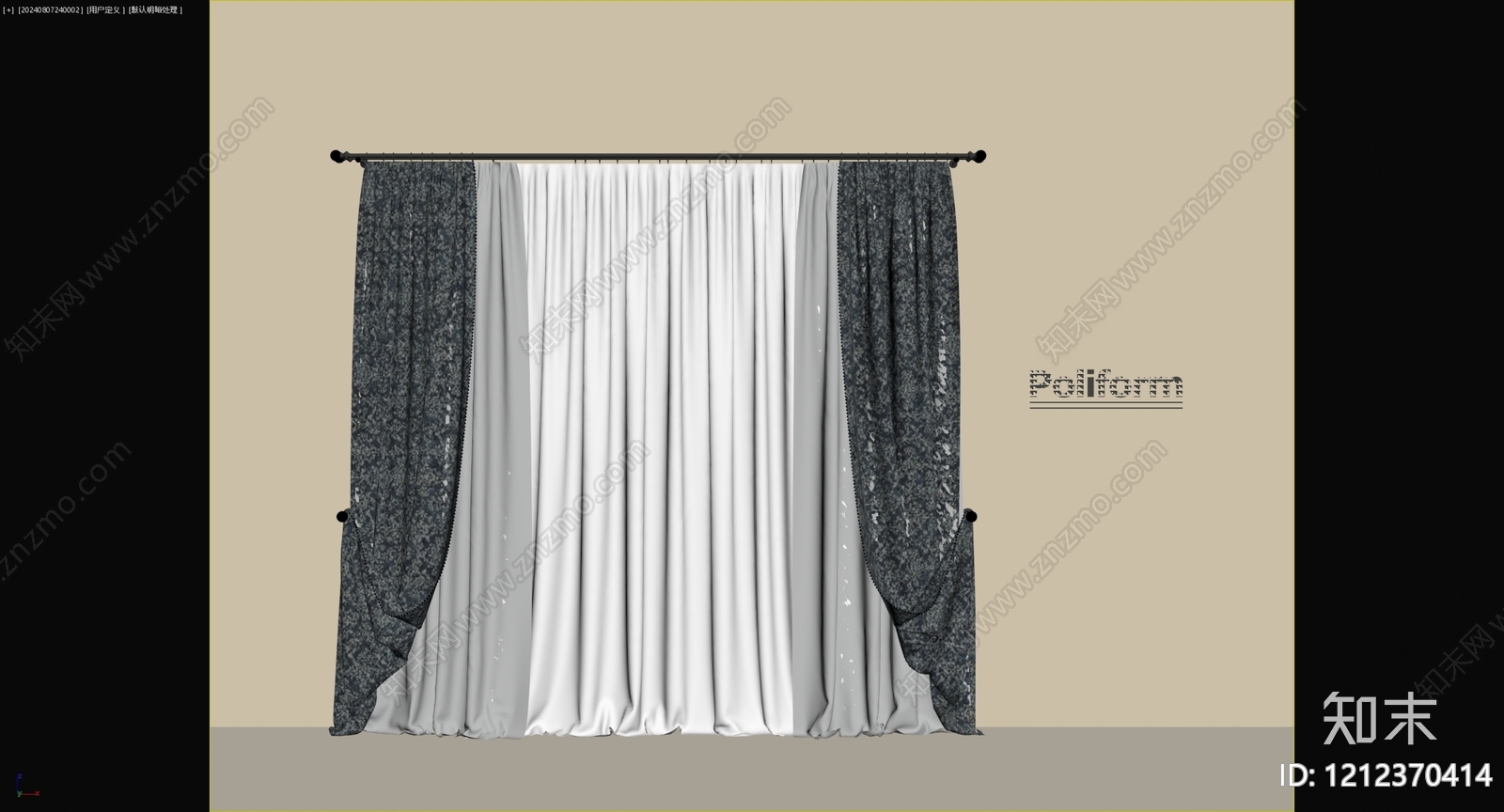 窗帘贴图下载【ID:1212370414】