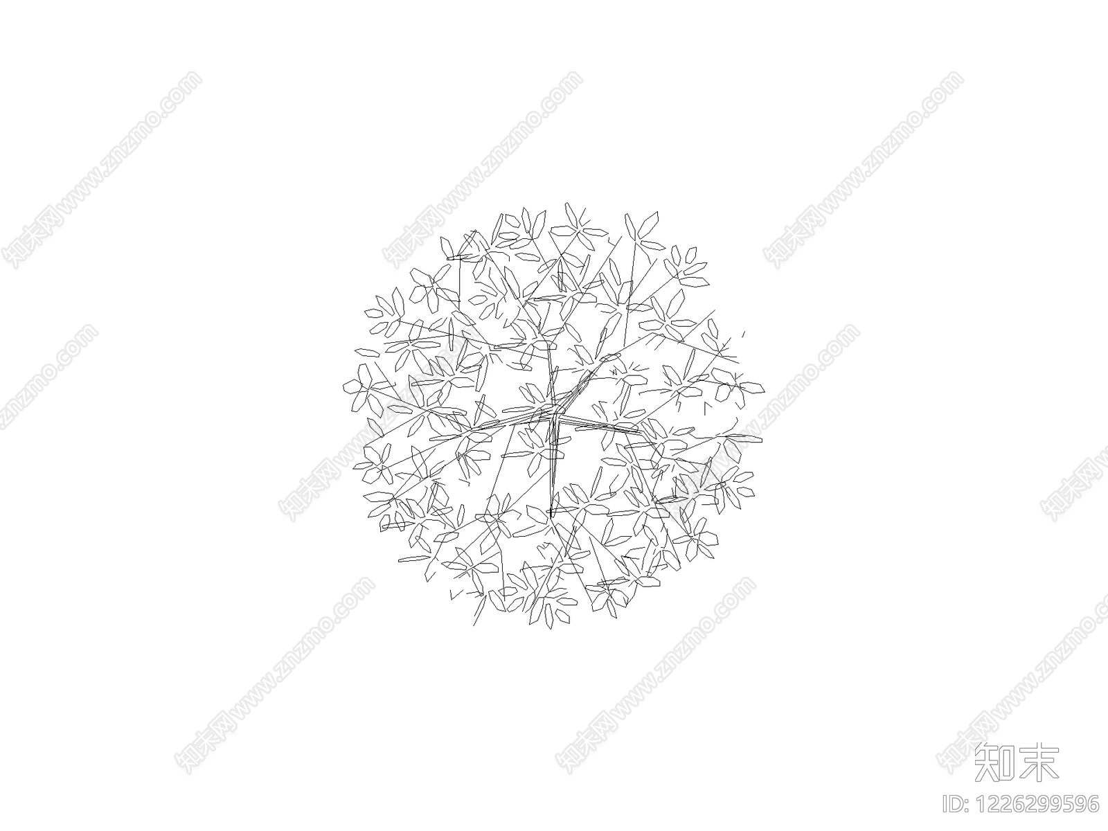 现代花CAD图纸