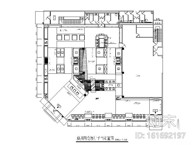 某陶瓷展厅装修图(含效果)cad施工图下载【ID:161692197】