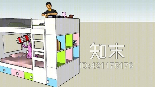 双层床SU模型下载【ID:421175176】