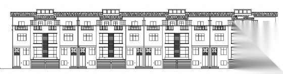 某三层联排别墅建筑方案cad施工图下载【ID:149920159】