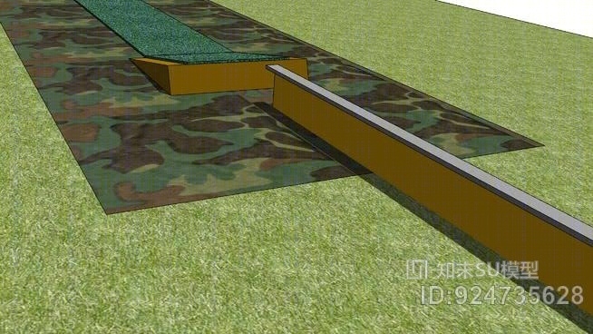 BTP伪装/深绿色地毯/TARP系统SU模型下载【ID:924735628】