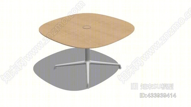 Coalesse，西南1号，会议桌，超方形，贴面，45.5x28.5SU模型下载【ID:433939414】