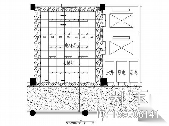 医院电梯厅室内装修图cad施工图下载【ID:166006141】