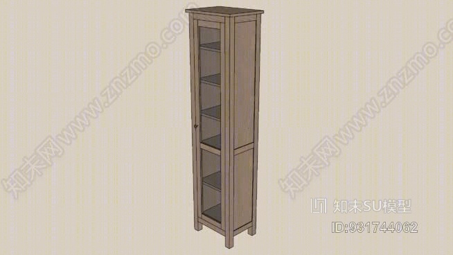 HeNes橱柜玻璃门197X49SU模型下载【ID:931744062】