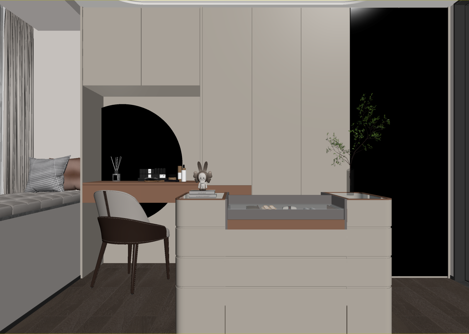 现代衣帽间3D模型下载【ID:1214856578】