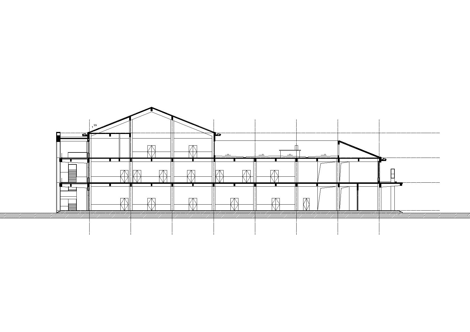 [河南]洛阳师范学院一食堂建筑施工图（CAD）cad施工图下载【ID:165158145】