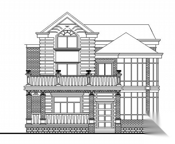 某工程G型三层别墅建筑施工图cad施工图下载【ID:149917145】