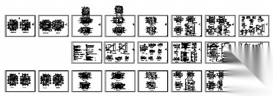 某工程G型三层别墅建筑施工图cad施工图下载【ID:149917145】