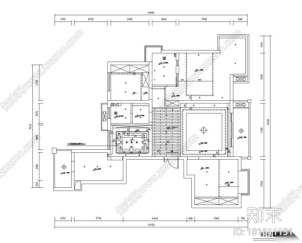 [江苏]常熟世茂三期现代简约风格现代简约室内施工图设计cad施工图下载【ID:181611131】