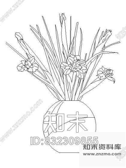 图块/节点盆景植物图块施工图下载【ID:832309855】