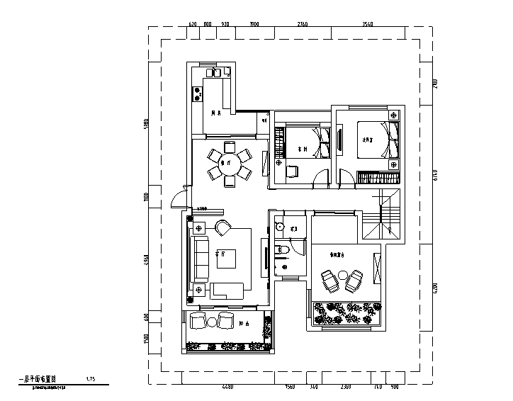 法式风格流金岁月别墅设计施工图（附效果图）施工图下载【ID:161770102】