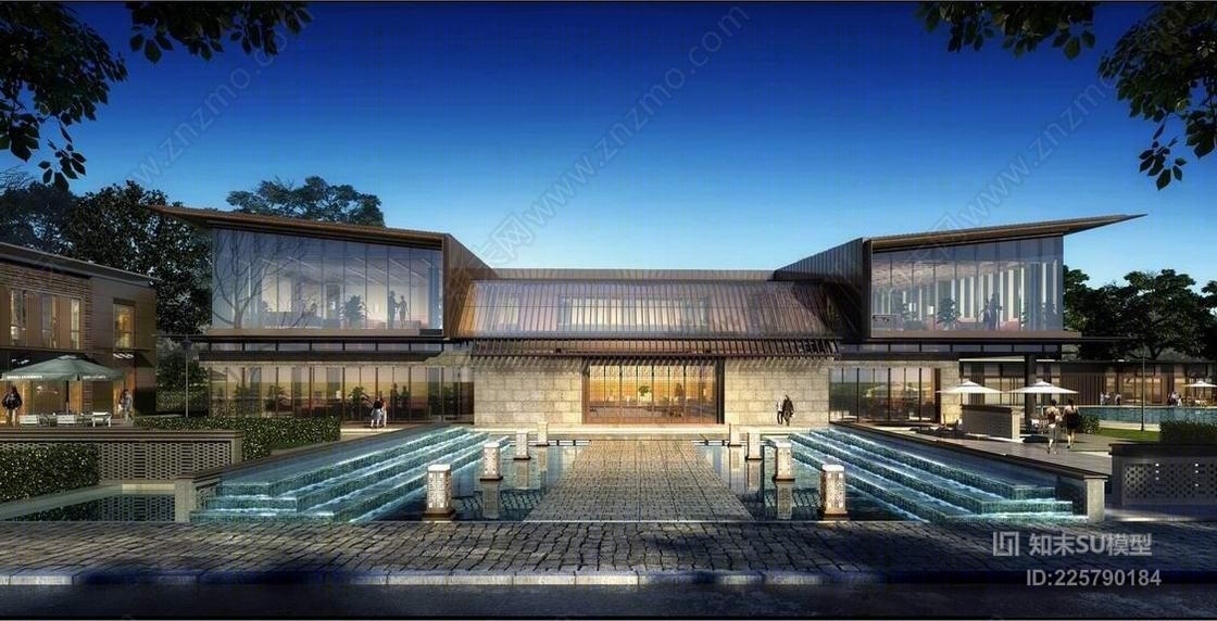 杭州北辰奥园售楼处SU模型下载【ID:225790184】