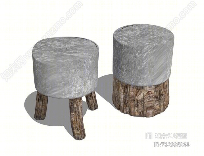 石凳SU模型下载【ID:732995938】