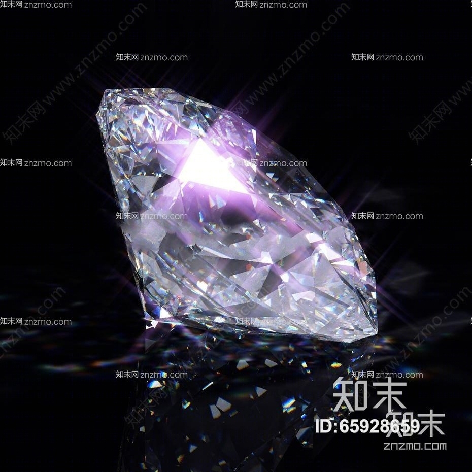 现代水晶钻石摆件3D模型下载【ID:65928659】