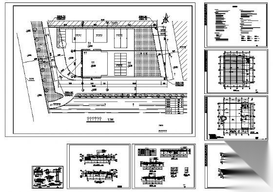 佛山市顺德区某汽车展厅建筑施工图cad施工图下载【ID:165143121】