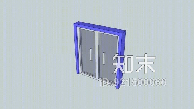 双层玻璃开孔门SU模型下载【ID:921500060】
