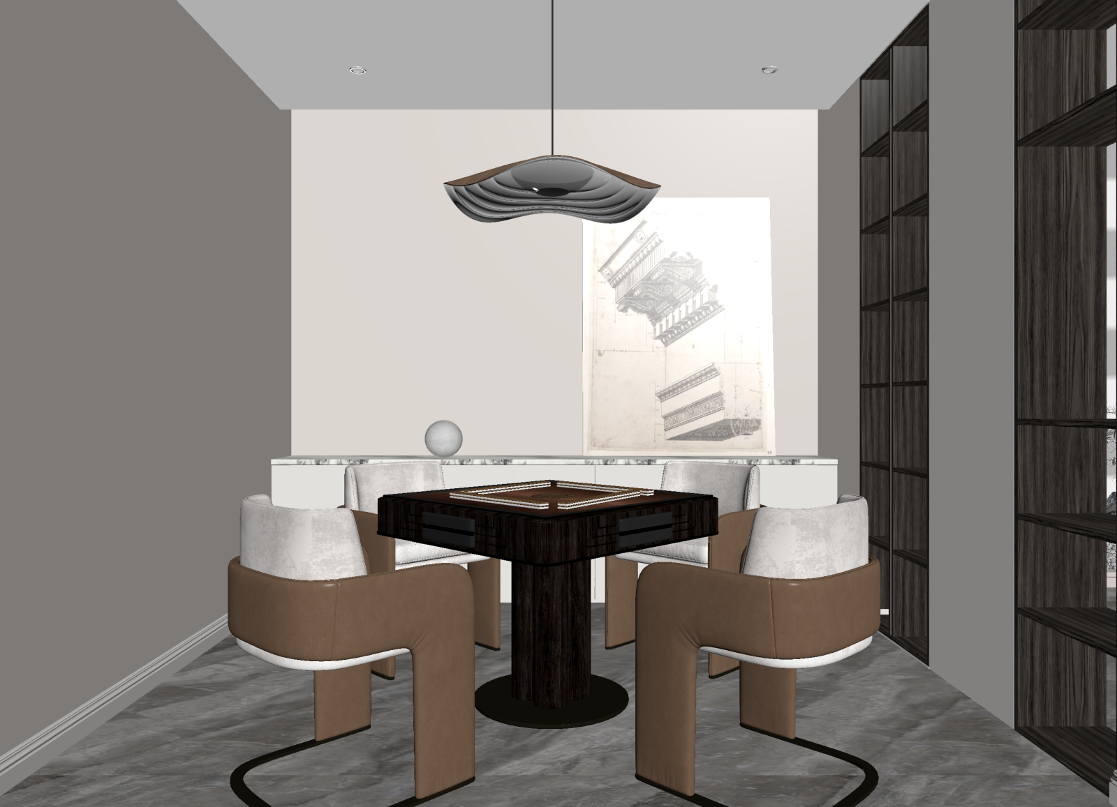 现代茶室3D模型下载【ID:1214577053】