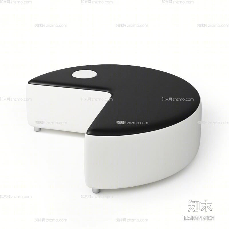 现代皮质沙发凳3D模型下载【ID:40819821】