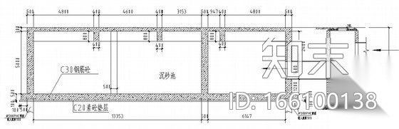 某市排涝沉沙池设计图cad施工图下载【ID:166100138】