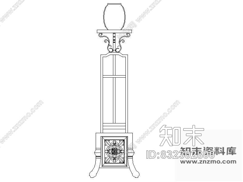 图块/节点中式家具022cad施工图下载【ID:832302800】