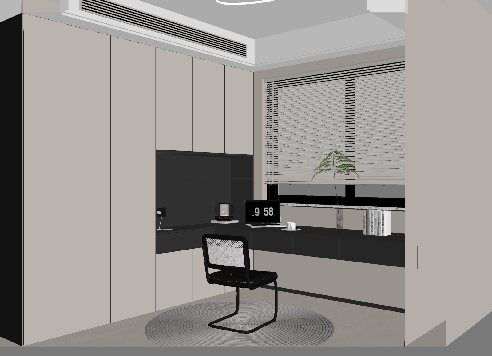 简约书房3D模型下载【ID:1214769453】