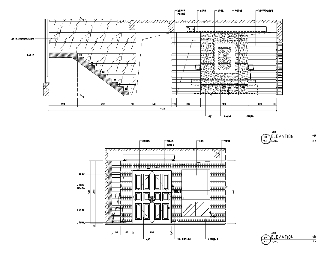 [江苏]湖玺两层别墅样板房室内装饰施工图及效果图cad施工图下载【ID:161773191】