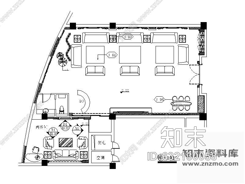 施工图奢华KTV包间装修图Ⅰcad施工图下载【ID:632130058】