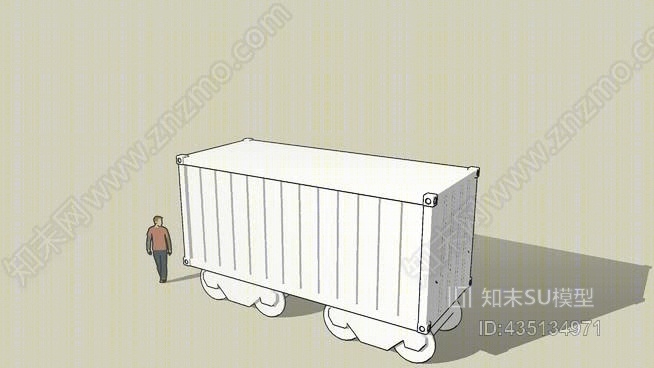 集装箱车SU模型下载【ID:435134971】