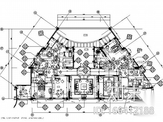 [深圳]古典精致总统套房室内设计施工图（含实景）cad施工图下载【ID:166412188】