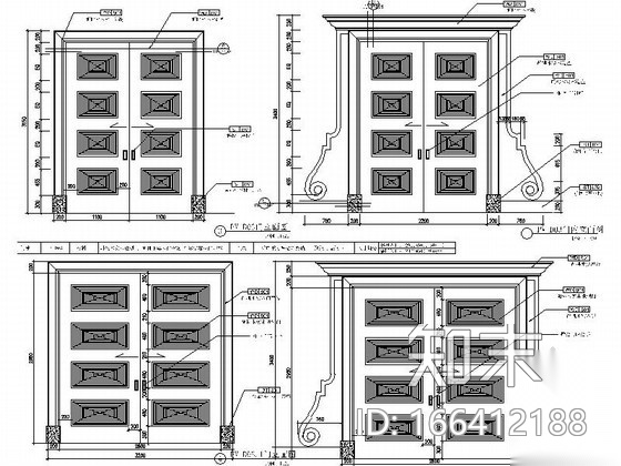 [深圳]古典精致总统套房室内设计施工图（含实景）cad施工图下载【ID:166412188】