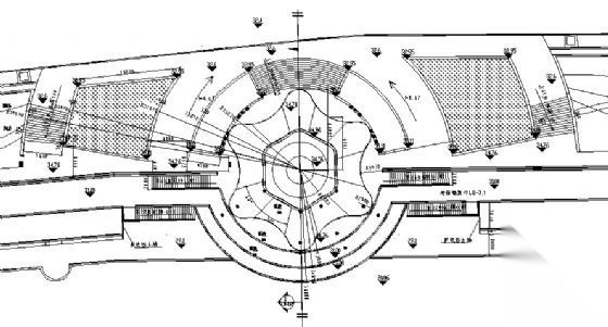 喷泉广场建筑施工详图cad施工图下载【ID:161025141】