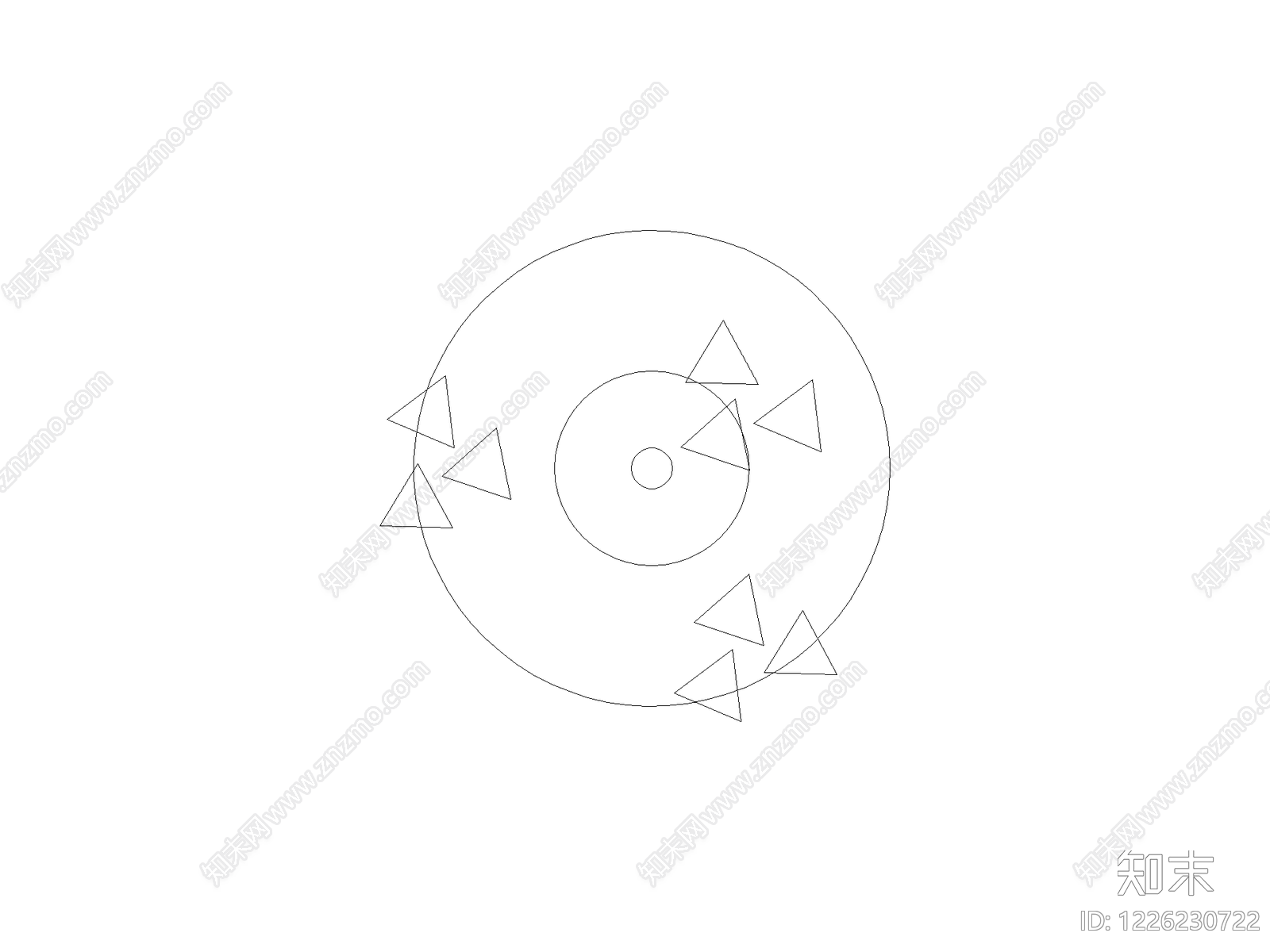 现代花CAD图纸