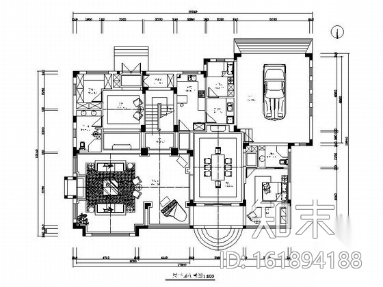 [温州]三层别墅室内全套装修图cad施工图下载【ID:161894188】