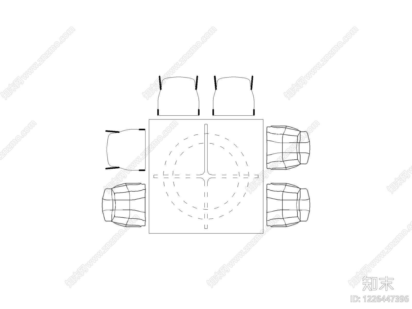 桌椅cad施工图下载【ID:1226447396】