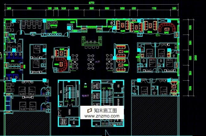 蓝光会所cad施工图下载【ID:76919730】