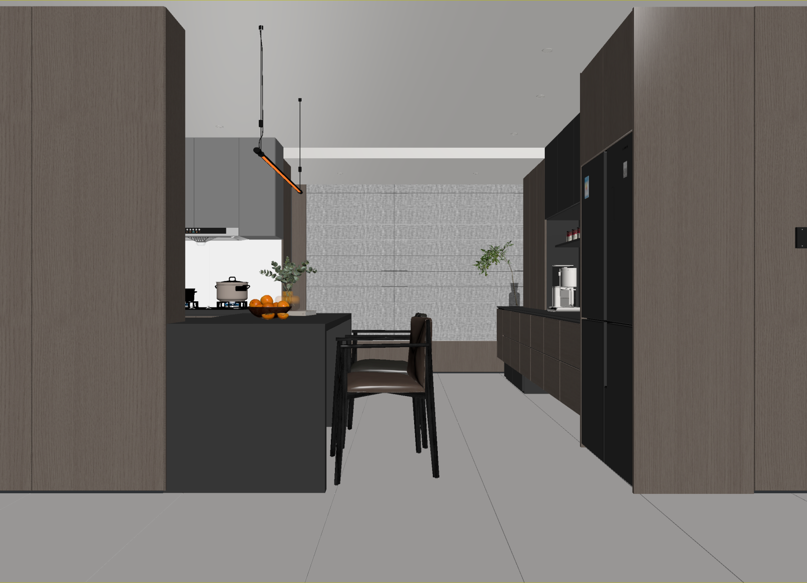 现代开放式厨房3D模型下载【ID:1214921449】
