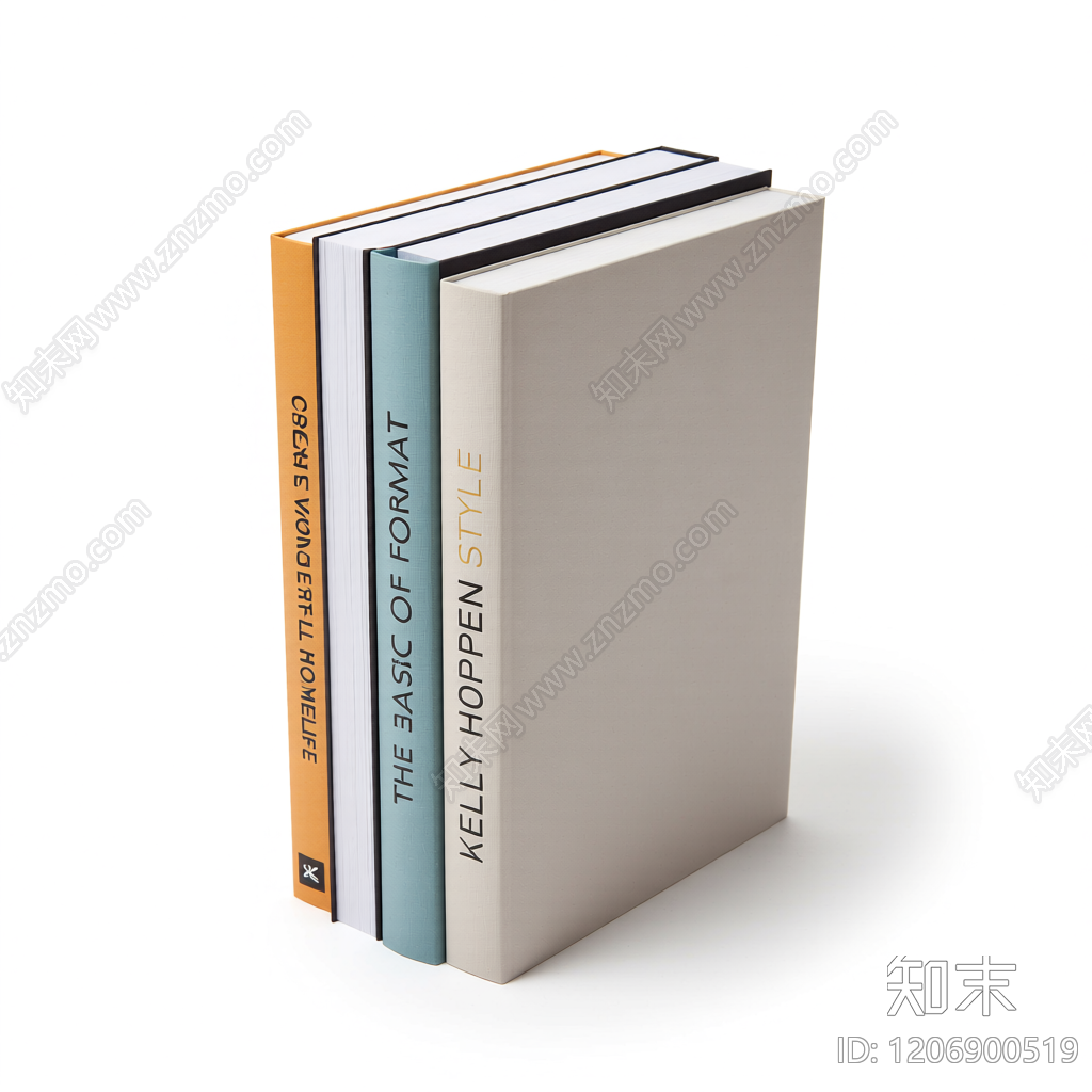 书籍组合装饰模型3D模型下载【ID:1206900519】