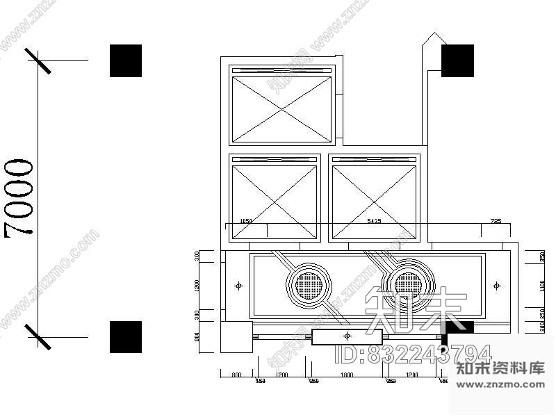 图块/节点酒店电梯间平面图施工图下载【ID:832243794】
