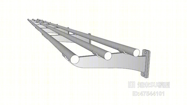 毛巾架SU模型下载【ID:919232684】