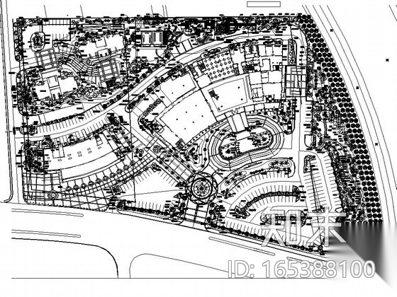 [宁波]豪华酒店室外环境园林景观种植设计施工图施工图下载【ID:165388100】