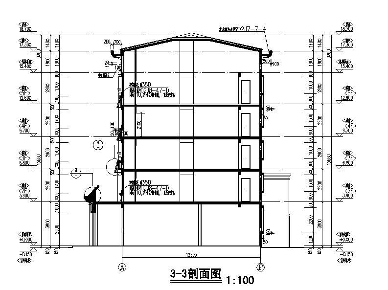 [宁夏]五层框剪结构面砖外墙住宅建筑施工图施工图下载【ID:149875187】