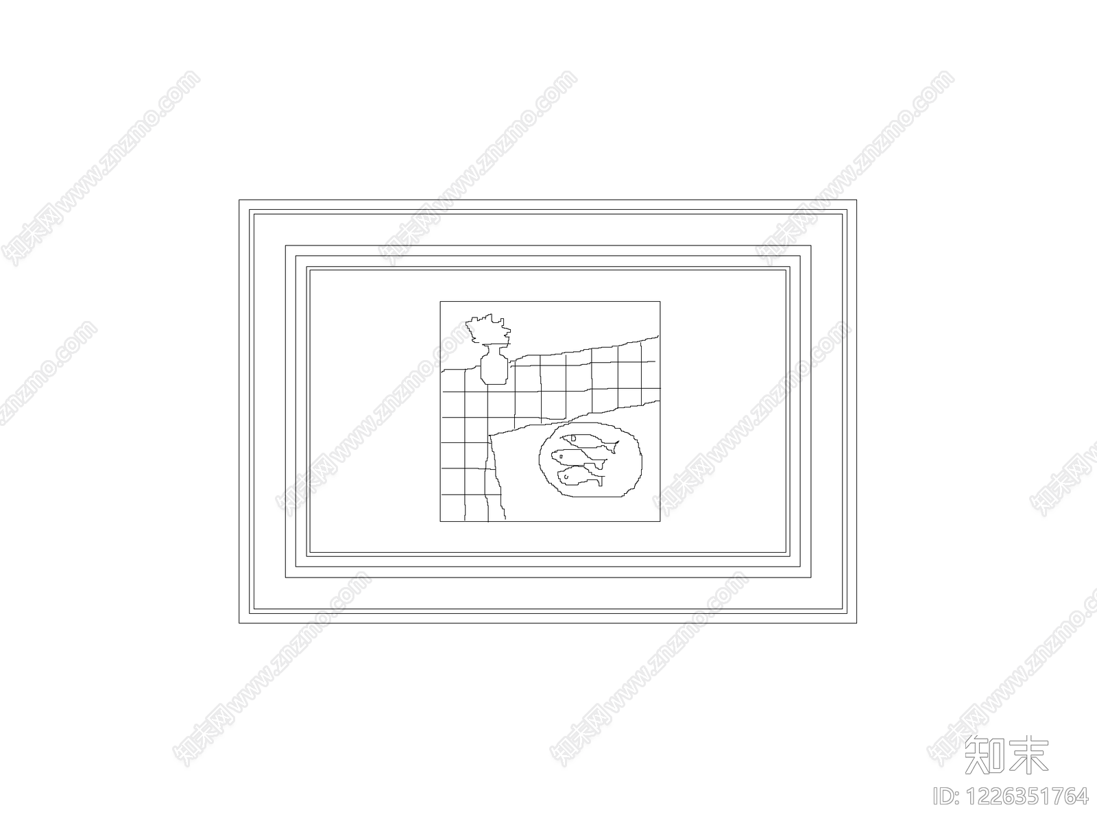 背景墙cad施工图下载【ID:1226351764】