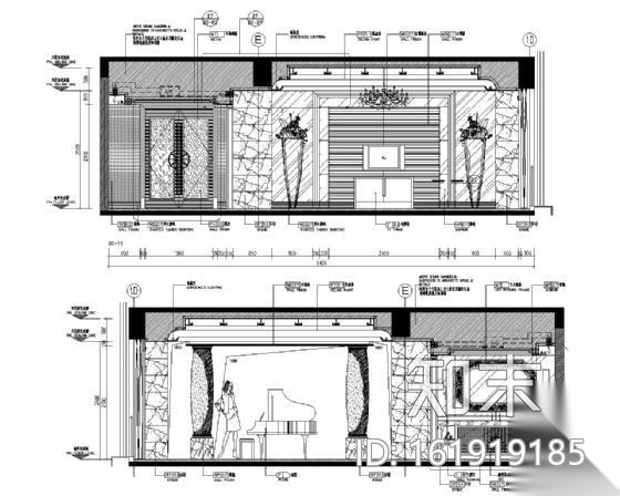 五星酒店豪华总统套房施工图cad施工图下载【ID:161919185】
