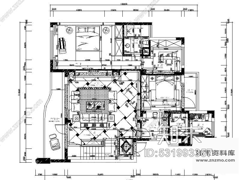 施工图某现代风格高档别墅装修图cad施工图下载【ID:531993357】