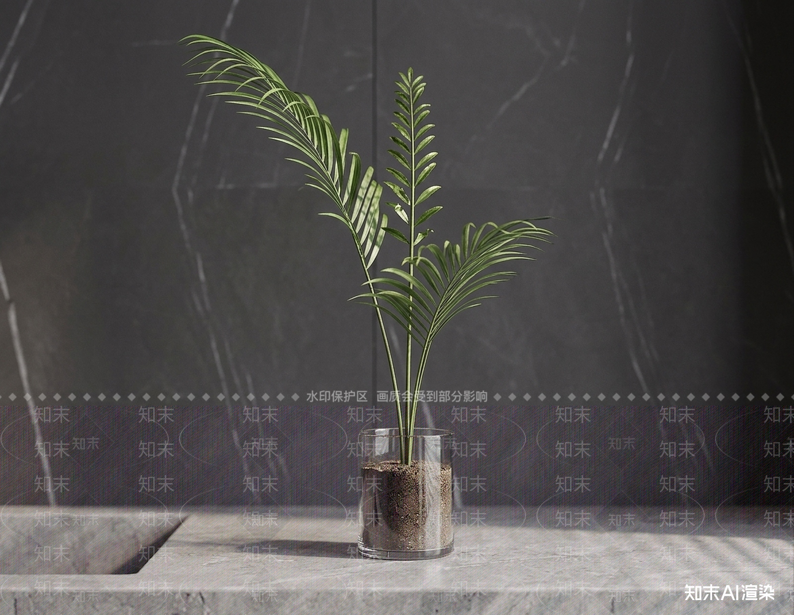桌面绿植盆栽3D模型下载【ID:1227407794】